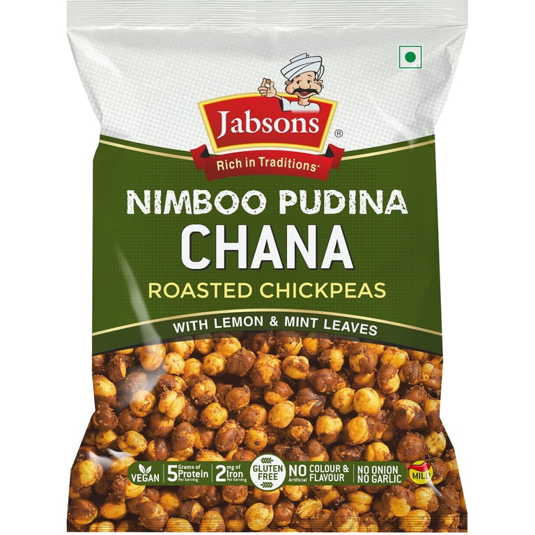 Jabsons Roasted Chana Nimboo Pudina - 150 Gm (5.29 Oz) - Walmart.com