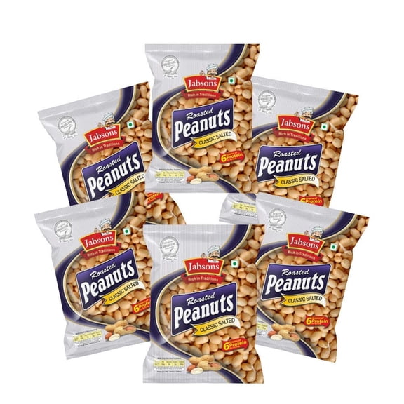 Jabsons - Roasted Peanuts Classic Salted (6 Pack) 160g