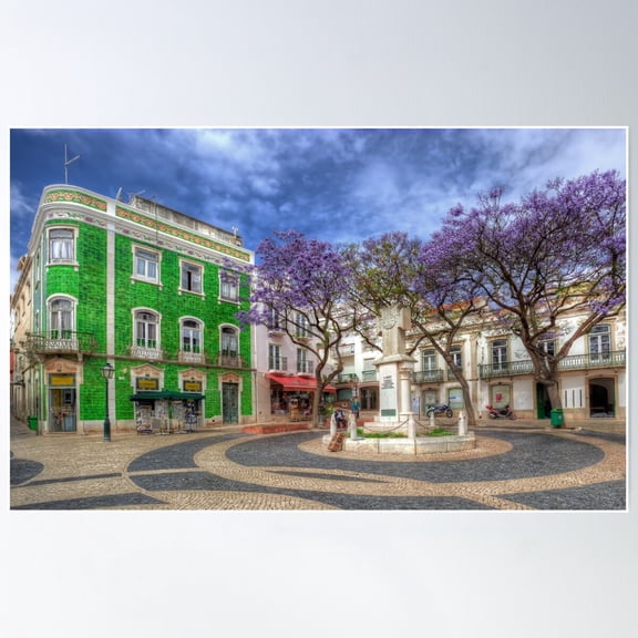 Jacaranda Square Lagos Poster Wall Art, Modern Wall Decor For Living Room Bedroom, 16x24 UNFRAMED