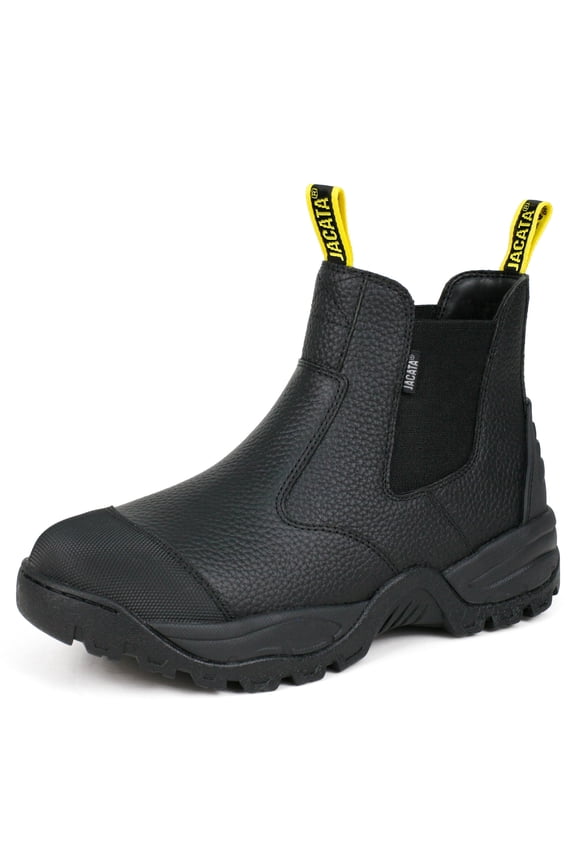 Chelsea Boots Men Slip On Work Boots for Men (Black Size 12)