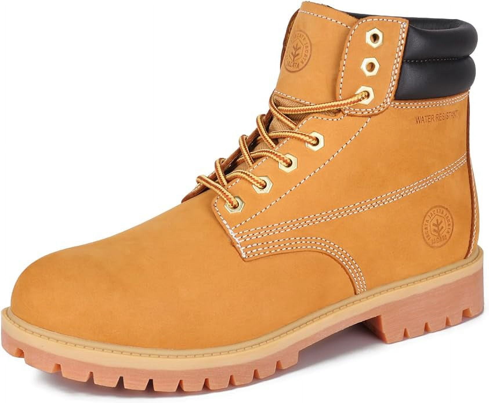 Jacata Men's Water Resistant Leather Work Boots - Walmart Business Supplies