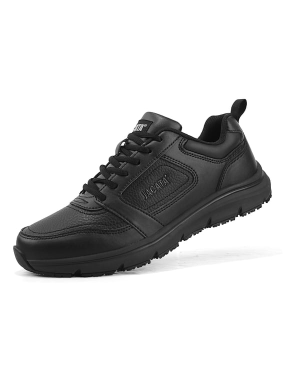 Non Slip Work Shoes for Men Food Service Arch Support Chef Slip Resistant Shoes (Size 10.5)