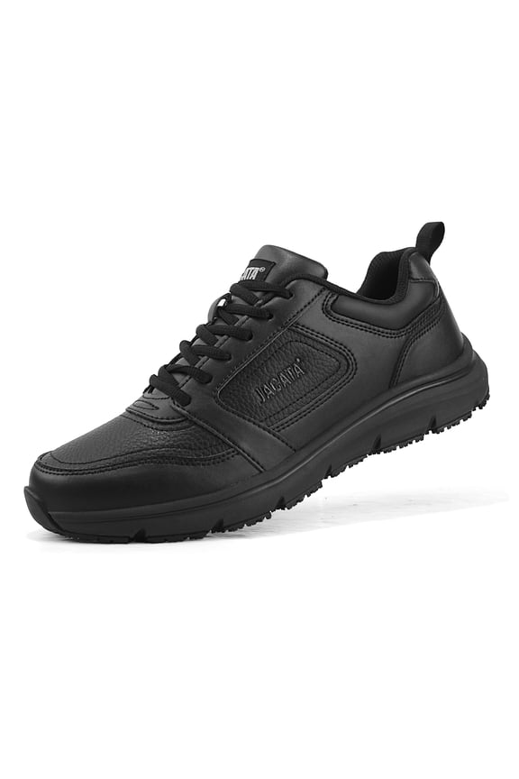 Non Slip Work Shoes for Men Food Service Arch Support Chef Slip Resistant Shoes (Size 7.5)