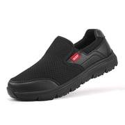Jacata Non Slip Work Shoes for Men Arch Support Food Service Chef Slip On Shoes Mesh Size 7.5