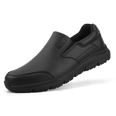 Jacata Non Slip Work Shoes for Men Arch Support Food Service Chef Slip On Shoes (Size 9.5)