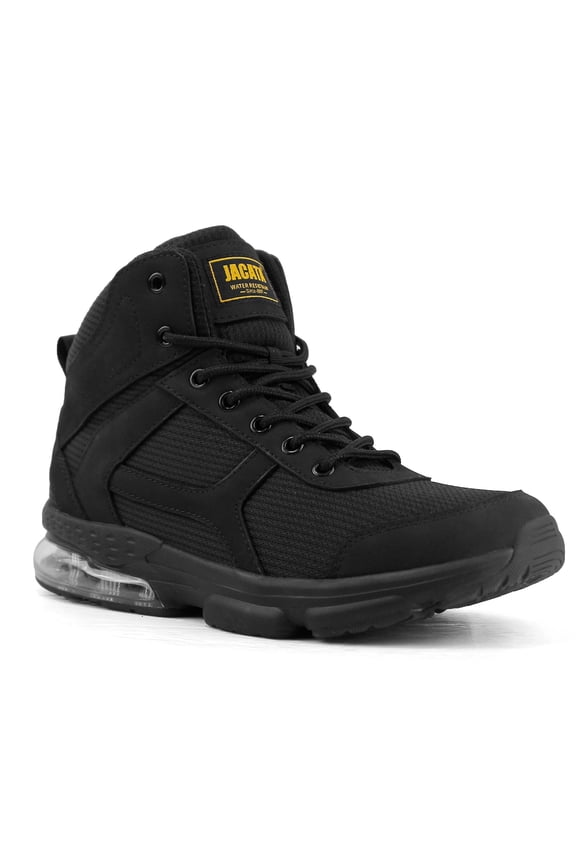 Non Slip Work Shoes for Men Water Resistant Leather Hiking Boots Air Cushion (Size 12)