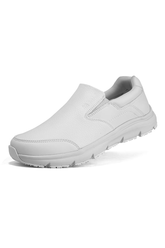 Non Slip Work Shoes for Women Food Service Water Slip Resistant Nurse Shoes (White Size 6.5)