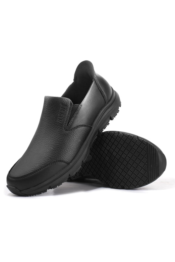 Slip On Shoes for Men Arch Support Non Slip Work Shoes (Size 8)