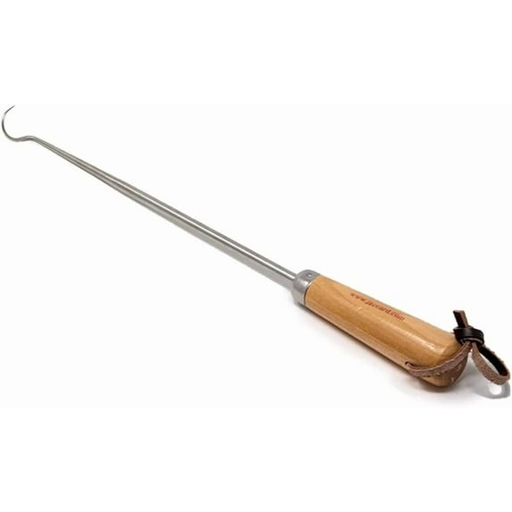 Jaccard 12-inch PigTail Food Flipper Stainless Steel with Wooden Handle