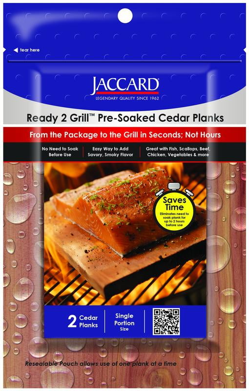 Jaccard Ready 2 Grill PreSoaked Small Cedar Plank Set (Set of 2
