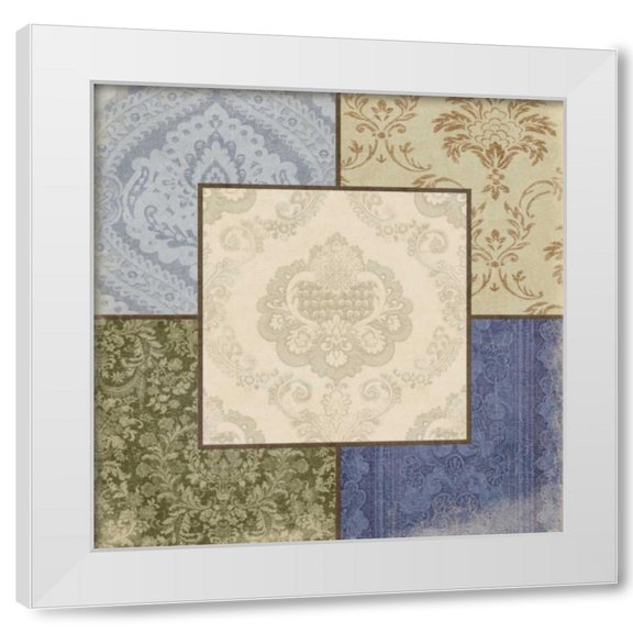 Jace Grey 4x14 White Modern Wood Framed Wall Art Titled - Borders