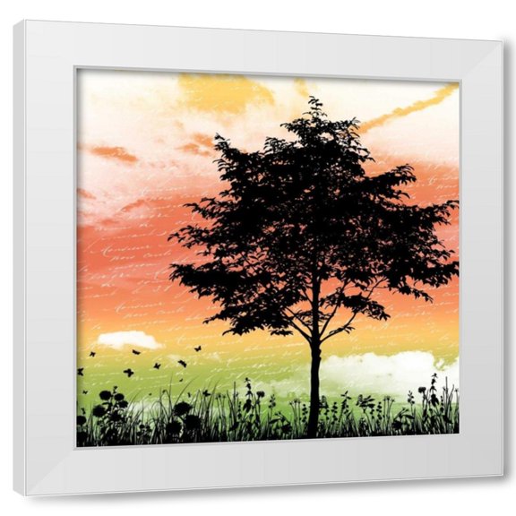 Jace Grey 4x14 White Modern Wood Framed Wall Art Titled - Silo tree