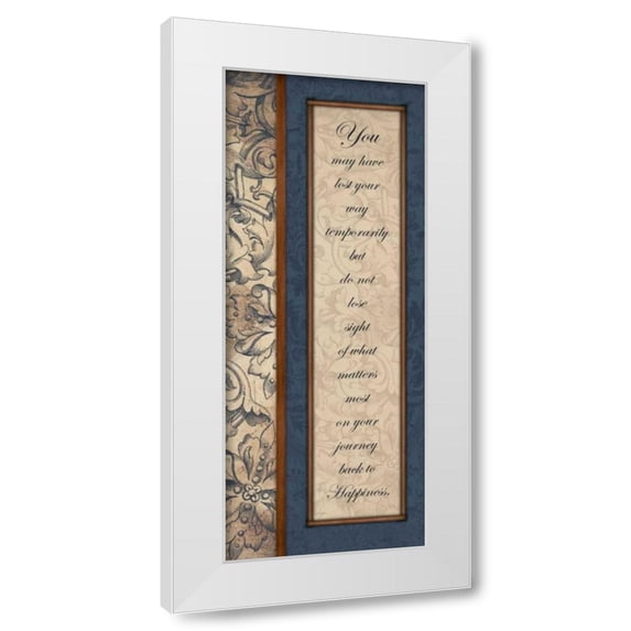 Jace Grey 4x14 White Modern Wood Framed Wall Art Titled - You Blue