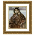 thumbnail image 1 of Jacek Malczewski 12x14 Gold Ornate Wood Frame and Double Matted Museum Art Print Titled - Against Her (1908), 1 of 4