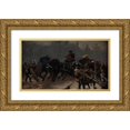 thumbnail image 1 of Jacek Malczewski 14x10 Gold Ornate Wood Frame and Double Matted Museum Art Print Titled - There Comes the Tsar (1885), 1 of 4