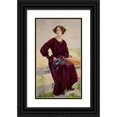thumbnail image 1 of Jacek Malczewski 15x24 Black Ornate Framed Double Matted Museum Art Print Titled: The Finished Song - Portrait of Roża Aleksandrowicz (1919), 1 of 5