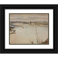 thumbnail image 1 of Jacek Malczewski 18x15 Black Ornate Wood Framed Double Matted Museum Art Print Titled - Spring Thaw (1905), 1 of 5