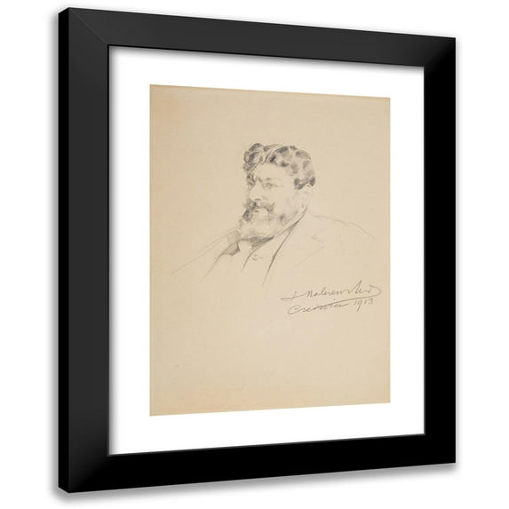 Jacek Malczewski 18x24 Black Modern Framed Museum Art Print Titled - Portrait of Doctor Paweł Radecki (1913)