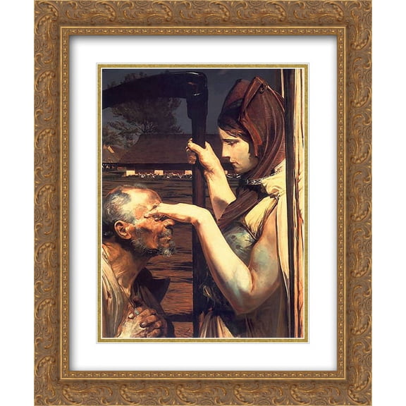 Jacek Malczewski 2x Matted 20x24 Gold Ornate Framed Art Print 'Death'