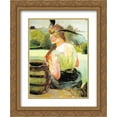thumbnail image 1 of Jacek Malczewski 2x Matted 20x24 Gold Ornate Framed Art Print 'Poisoned Well Chimera', 1 of 2