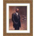 thumbnail image 1 of Jacek Malczewski 2x Matted 20x24 Gold Ornate Framed Art Print 'Self-portrait with a palette', 1 of 2