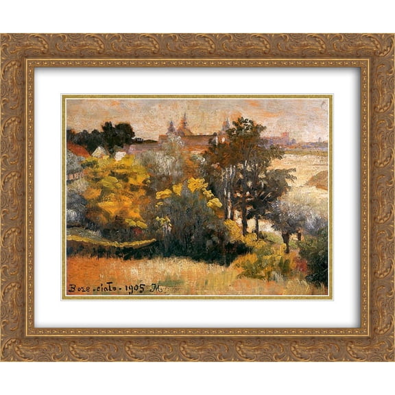 Jacek Malczewski 2x Matted 24x20 Gold Ornate Framed Art Print 'Corpus Christi'