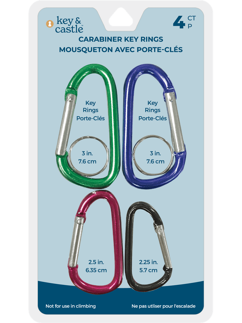Kyne Carabiner V2 セット4個 Carabiner With Key Rings 4 Count - Walmart.com