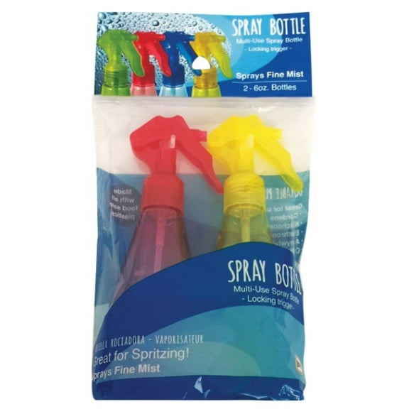 Jacent Colorful Mini Fine Mist 6 oz Spray Bottles (Colors May Vary) (Pack of 3)