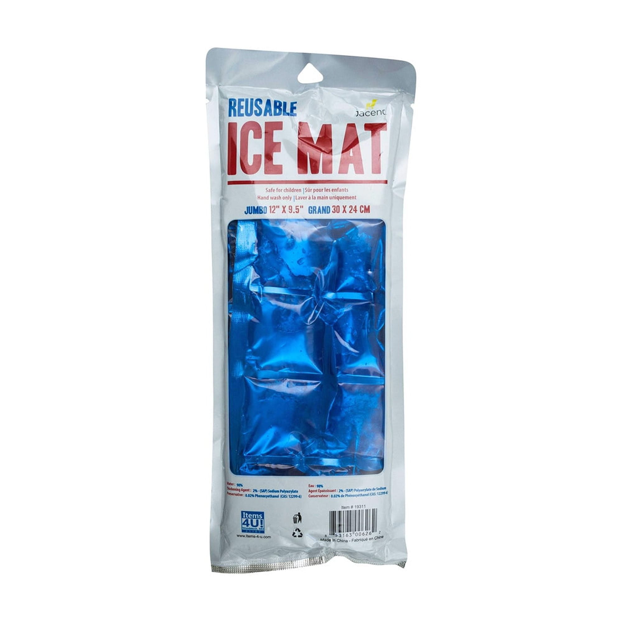 Jacent Flexible Reusable Ice Mat - Jumbo 12 inch x 9.5 inch (Pack of 24)