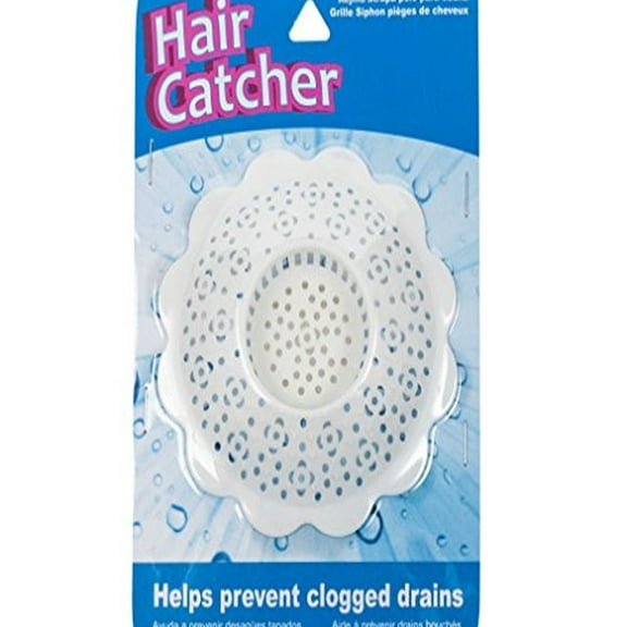 Jacent Standard Size White Plastic Tub Drain Strainer (Pack of 10)