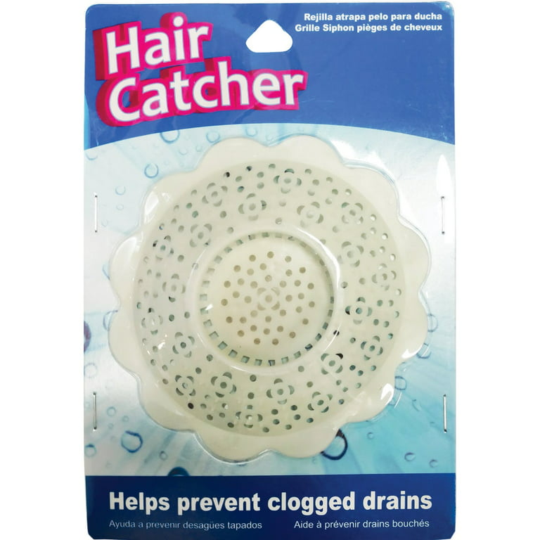 WeTest 10 Pcs Premium Drain Hair Catcher, Flower Shower Hair Cleaning  Chain, Bathroom Drain Strainer Hair Catcher Chain Hook (White)  (LJ-JSL-122701)