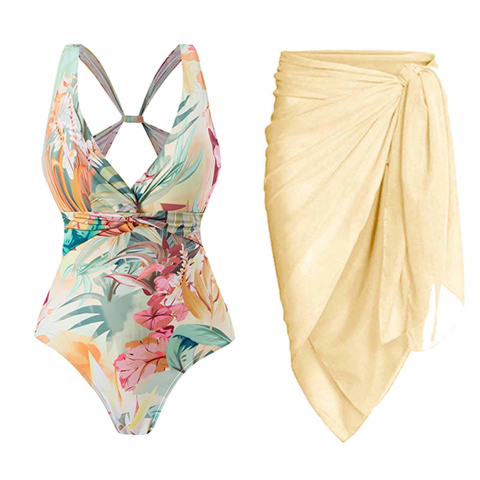 One-Piece Swimsuit and Maxi Skirt Set