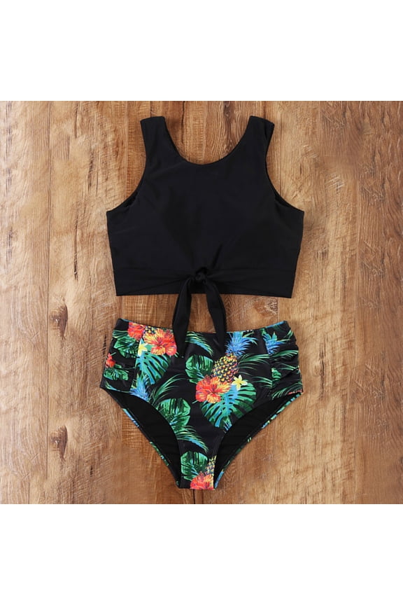 2024 Bikinis for Juniors 2 Piece Skin-Friendly Womens Print Push-Up Bikini Set Swimsuit Bathing Suit Swimwear Beachwear Multicolor Cozy Beach Bikini Wrap Green