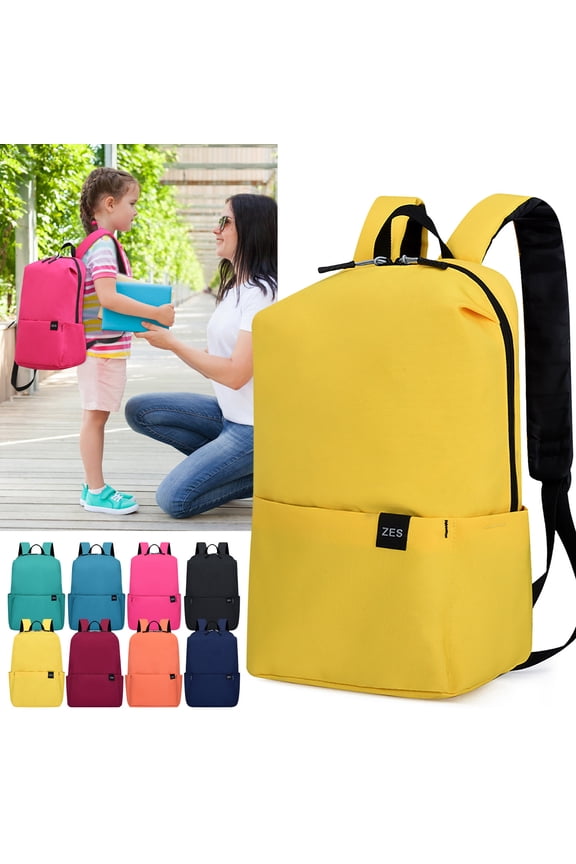 2024 New Bags For Women Solid Color Small Backpack And Schoolbag Lightweight Student Schoolbag Dark Blue
