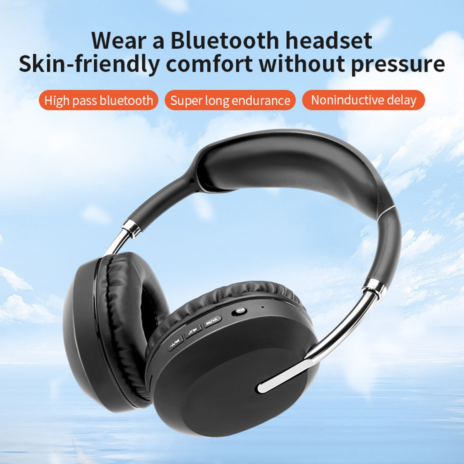 Jacenvly 2024 New Bluetooth Headphones Clearance New Headworn Wireless Earphones Bluetooth 7424