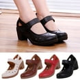 thumbnail image 1 of Jacenvly 2024 New Casual Shoes High Heels Thick Heels Sandals Women's Shoes Black Sandals for Women, 1 of 8