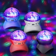 Jacenvly 2024 New Crystal Ball Disco Bluetooth Led Party Lights Speaker Support Fm Card Aux with Mircophone Easter Decor Home Deals Spring Cleaning