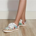 thumbnail image 1 of Jacenvly 2024 New Fashion Women Lace-Up Canvas Shoes Flat Women's Shoes Red Sandals for Women, 1 of 4