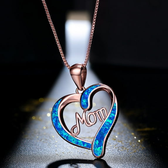 Jacenvly 2024 New Mother'S Day Mom Heart Pendant Necklace Maternal Necklace Trend Jewelry Gift For Mother Gifts For Women