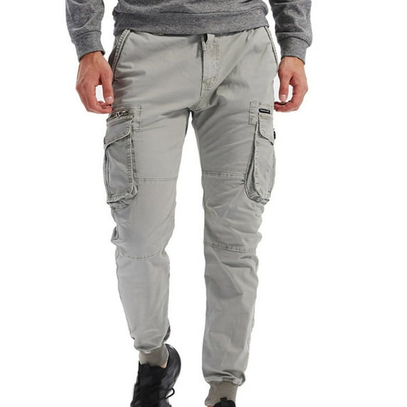 Jacenvly 2024 New Summer Casual Pants for Men Men's Cotton and Linen Elastic Waist Blended Breathable Comfortable Soft Beach Casual Trousers Full Length Pants Solid Quick Drying Mens Slacks Gray