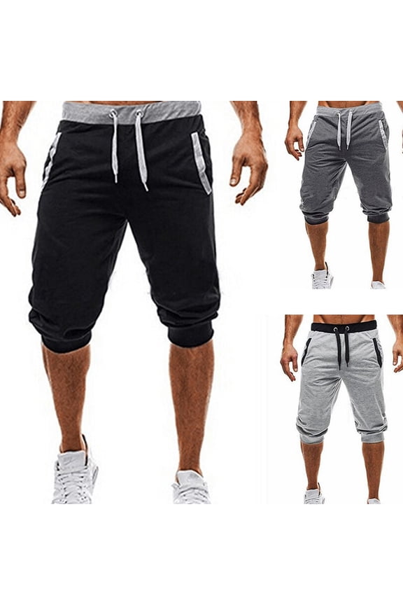 2024 New Summer Mens Shorts Men Sport Fitness Jogging Elastic Stretchy Bodybuilding Bermuda Sweatpants Solid Breathable Fashion Swim Trunks Black