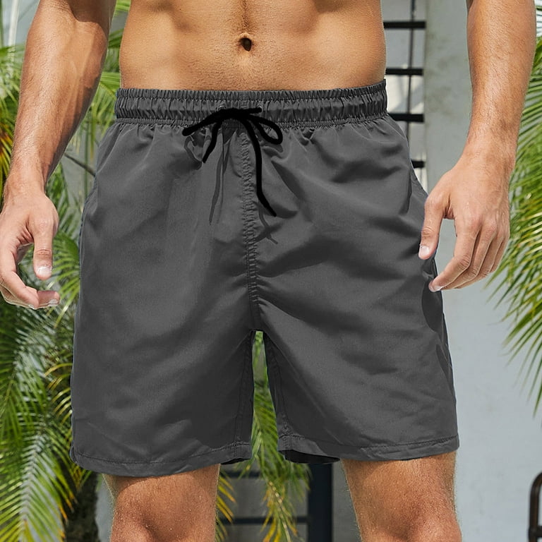 Viodia Men's Swim Trunks With Compression Liner Quick Dry Board Shorts