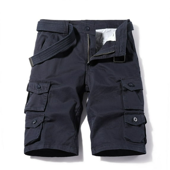 Jacenvly 2024 New Summer Mens Shorts Men's Casual Color Outdoors Pocket Beach Work Trouser Cargo Shorts Pant Solid Skin-Friendly Fashion Beach Pants Blue