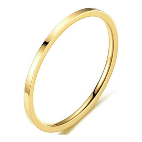 Jacenvly 2024 New Temperament Versatile 1Mm Thin Titanium Steel Ring Female Fashion Plain Ring Tail Ring Jewelry Valentine Gifts for women