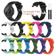 Jacenvly 2024 New Watch 22Mm Soft Colorful Silicone Watch Band Straps for Amazfit T-Rex/Pro Watches for Men Gifts for Dad