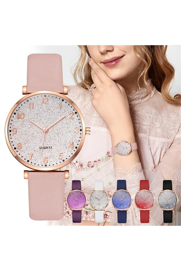 2024 New Watch Vansvar Women'S Casual Quartz Leather Band Strap Spin Watch Wrist Watch Watches for Men Gifts for Women