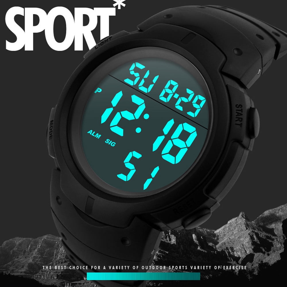 Archer Cool Rubber Band RPM Speedometer Car Turbo Style Digital LED Wrist Watch Gift Walmart