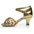 thumbnail image 1 of Jacenvly 2024 New Women's Color Fashion Rumba Waltz Prom Ballroom Latin Dance Shoes Sandals Gold Sandals for Women, 1 of 8