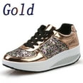 thumbnail image 1 of Jacenvly 2024 New Women's Ladies Wedges Sneakers Sequins Shoes Fashion Girls Sport Shoes Gold Sandals for Women, 1 of 9