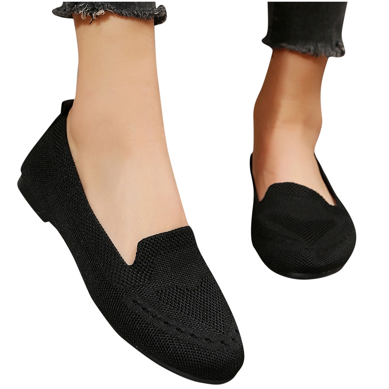 Round Toe Mesh Slip-On Sneakers main image 0